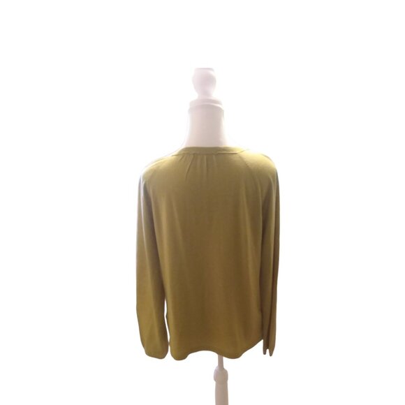 Boden Women's Size 12 Chartreuse Button Up Wool Cardigan - Picture 2 of 7